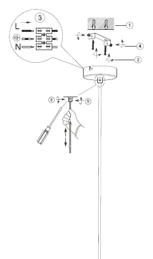 Wiring and mounting diagram