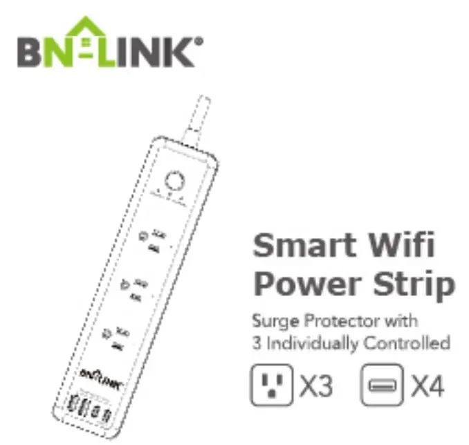 BN-LINK 159WT Smart Wifi Power Strip overview