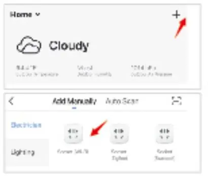 Adding a device in the app