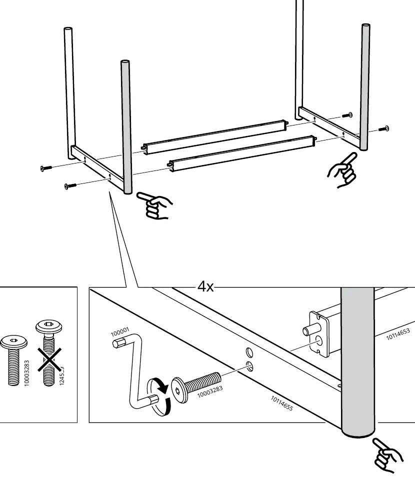 Attaching legs