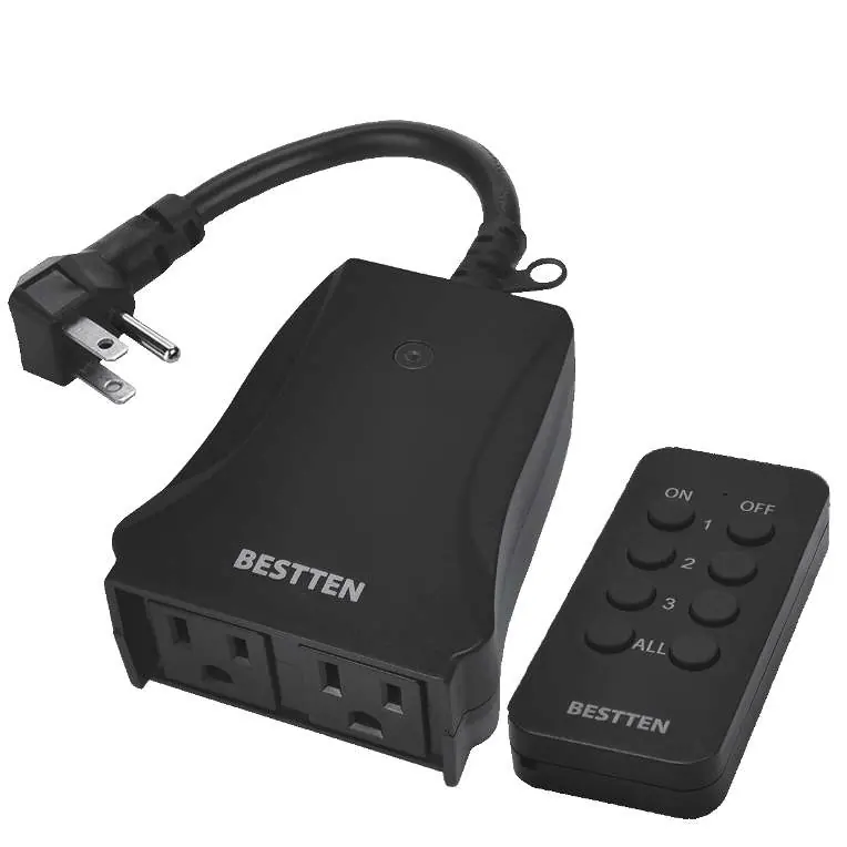 BESTTEN 15A Remote Control Outdoor Outlet Switch