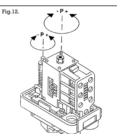 Pressure switch adjustment