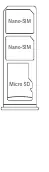 SIM and Micro SD card tray layout