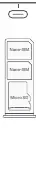 SIM and Micro SD card tray layout