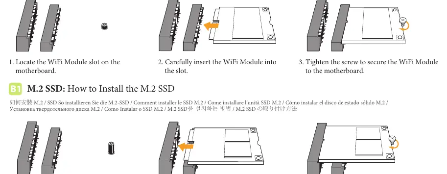 M.2 SSD installation steps