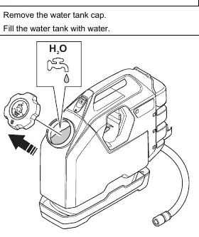 Filling the water tank
