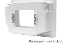 Rear view of the recessed mounting box housing