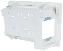 Rear view of the 04MM-RP04 housing showing mounting points and floating clips.