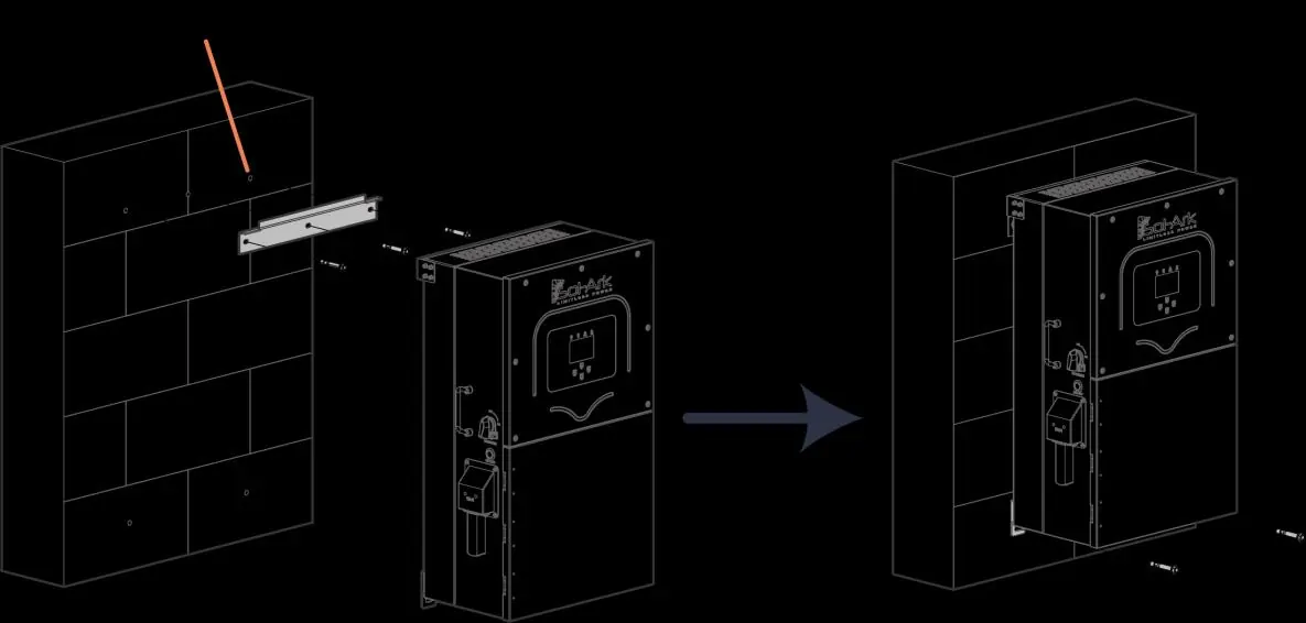Mounting the inverter using the French Cleat