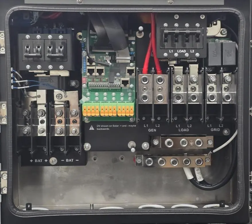 Inverter wiring area layout