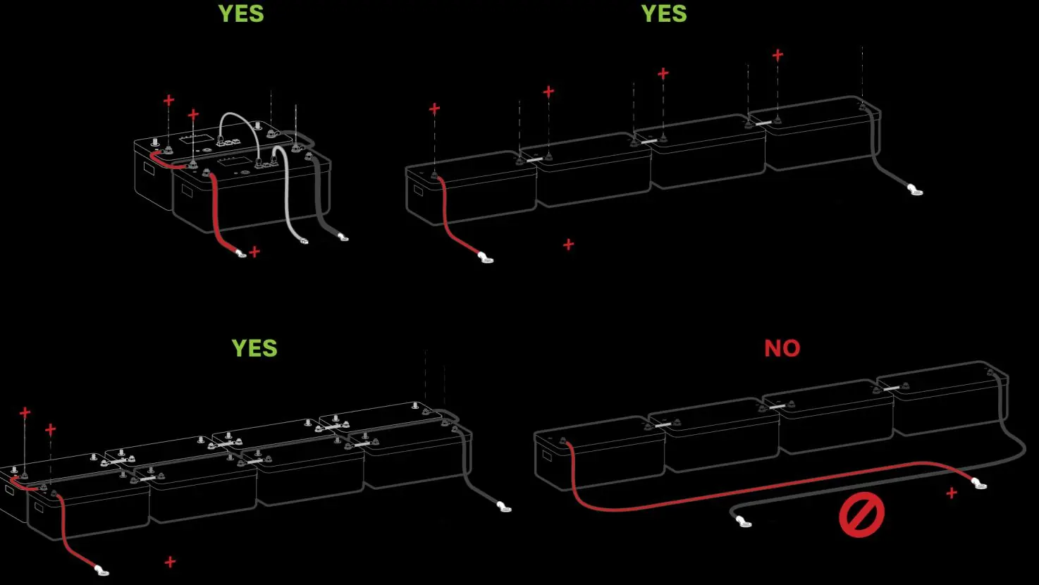 Battery connection configurations