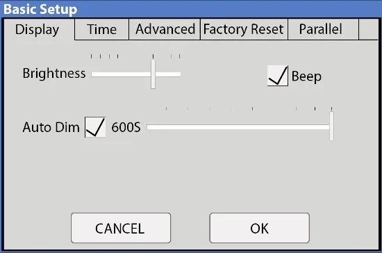 Basic Setup Menu