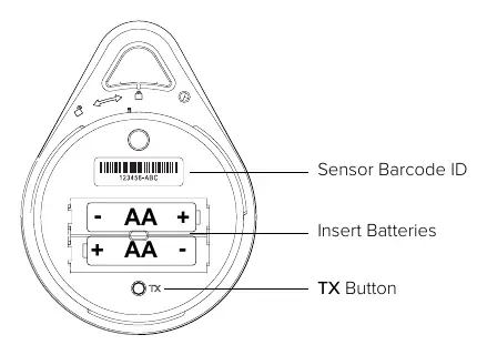 Sensor battery installation