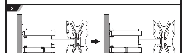 Attaching the arm assembly to the wall plate.