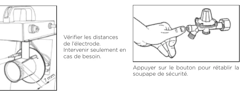 Maintenance and electrode adjustment
