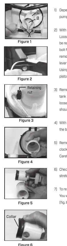 Piston pump disassembly