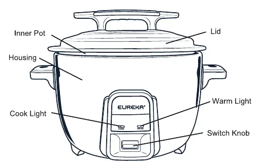 Eureka rice cooker components diagram