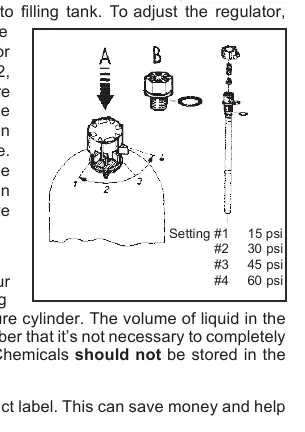 Pressure regulator settings