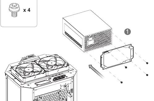 PSU installation steps