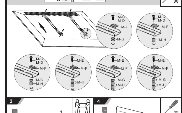 Attaching brackets to TV