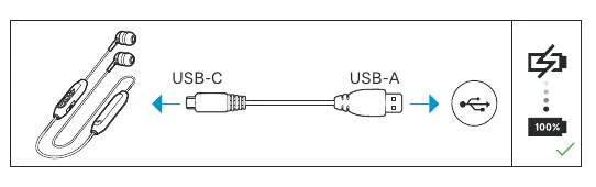 Charging the headphones