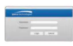 Web interface login screen