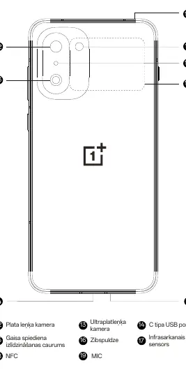 Rear view of the OnePlus 15R showing camera and sensor layout.