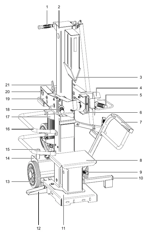 Scheppach Compact 15t components diagram