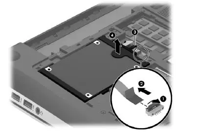 Hard drive cable connection