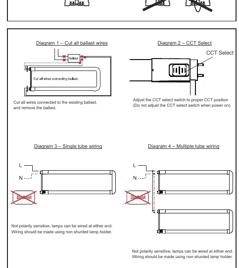 Single-ended installation wiring diagrams