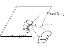 Camera pan and tilt adjustment