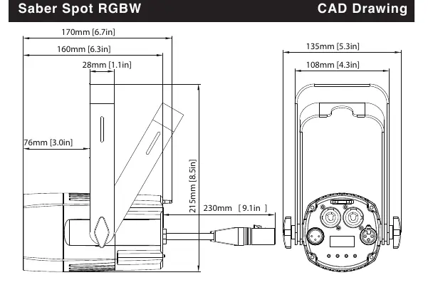CAD drawing of the fixture