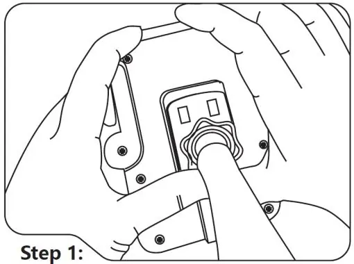 Step 1: Attaching the sucker stand to the charging pad