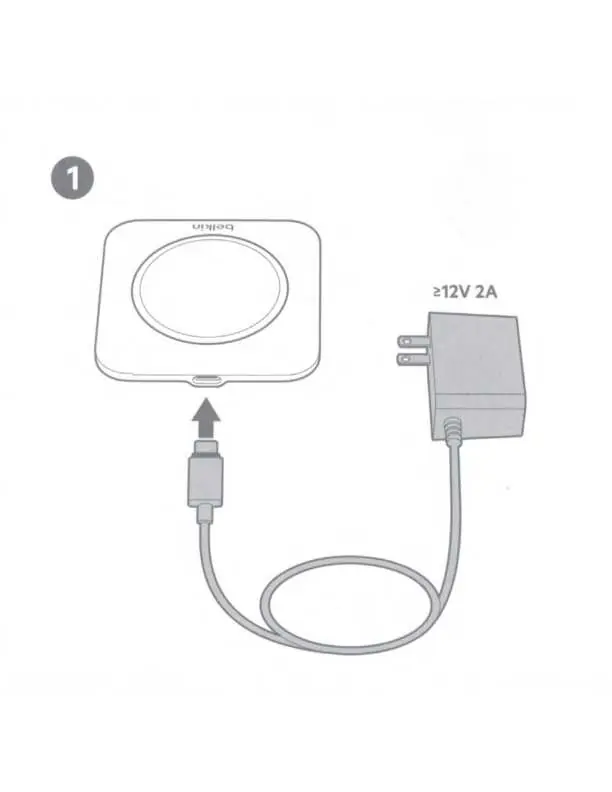 Connecting the power supply to the charging pad