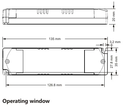 Product dimensions.