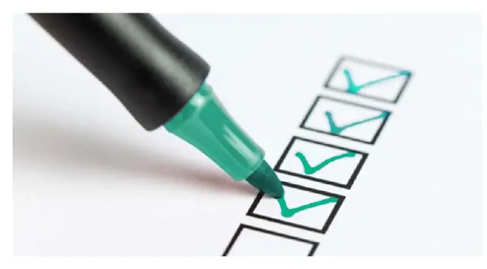 Warranty claim checklist