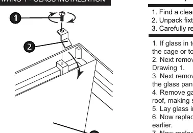 Top glass installation diagram
