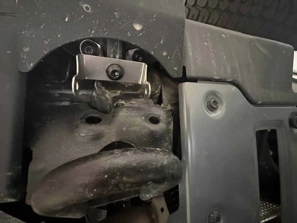 Installing the light bracket.