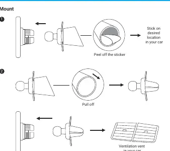 Mounting options for adhesive and ventilation vent installation