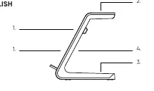 Device layout showing charging pads and ventilation holes.