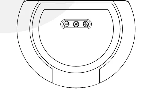 Location of the M, +, and - buttons for clock settings.