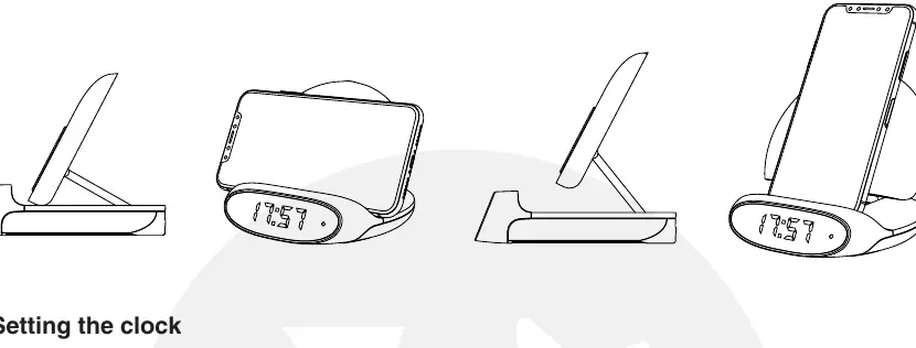 Adjusting the foldable stand for different device orientations.