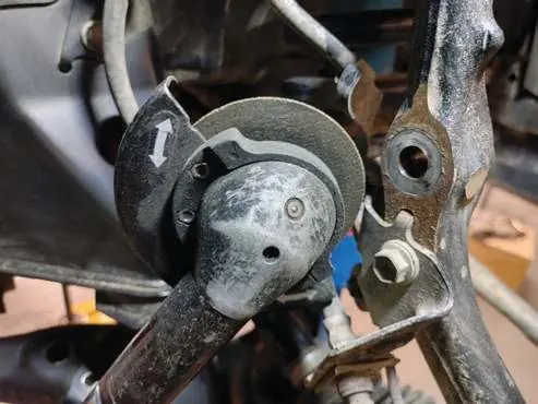 Modifying the brake line bracket