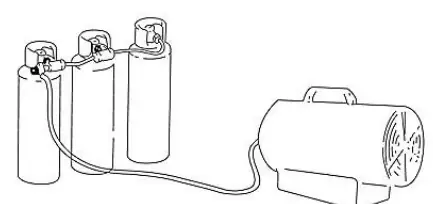 Gas bottle connection