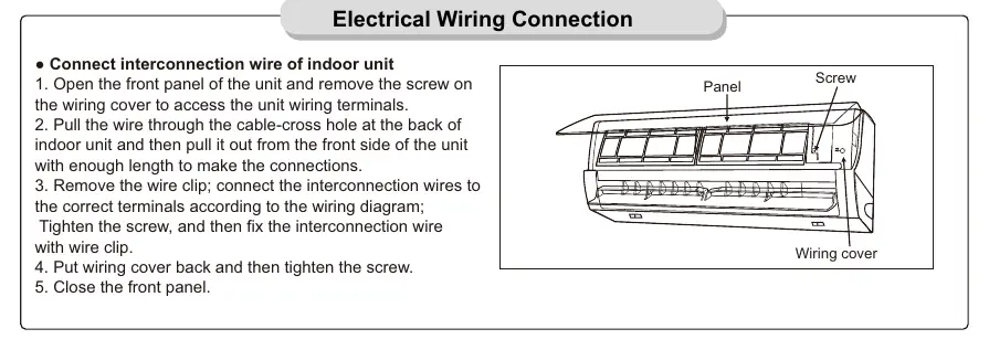 Electrical wiring connection
