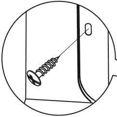 Securing the heater to the mantel using screws