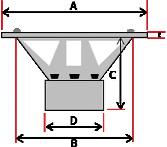 Subwoofer dimensions diagram