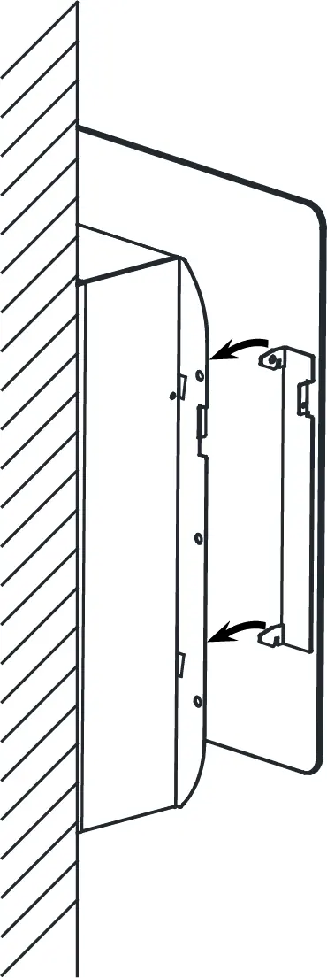 Attach the front glass panel to the fireplace frame.