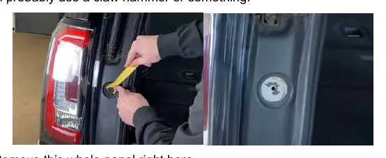Removing the retainer clip and panel