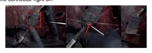 Disconnecting the electrical connector